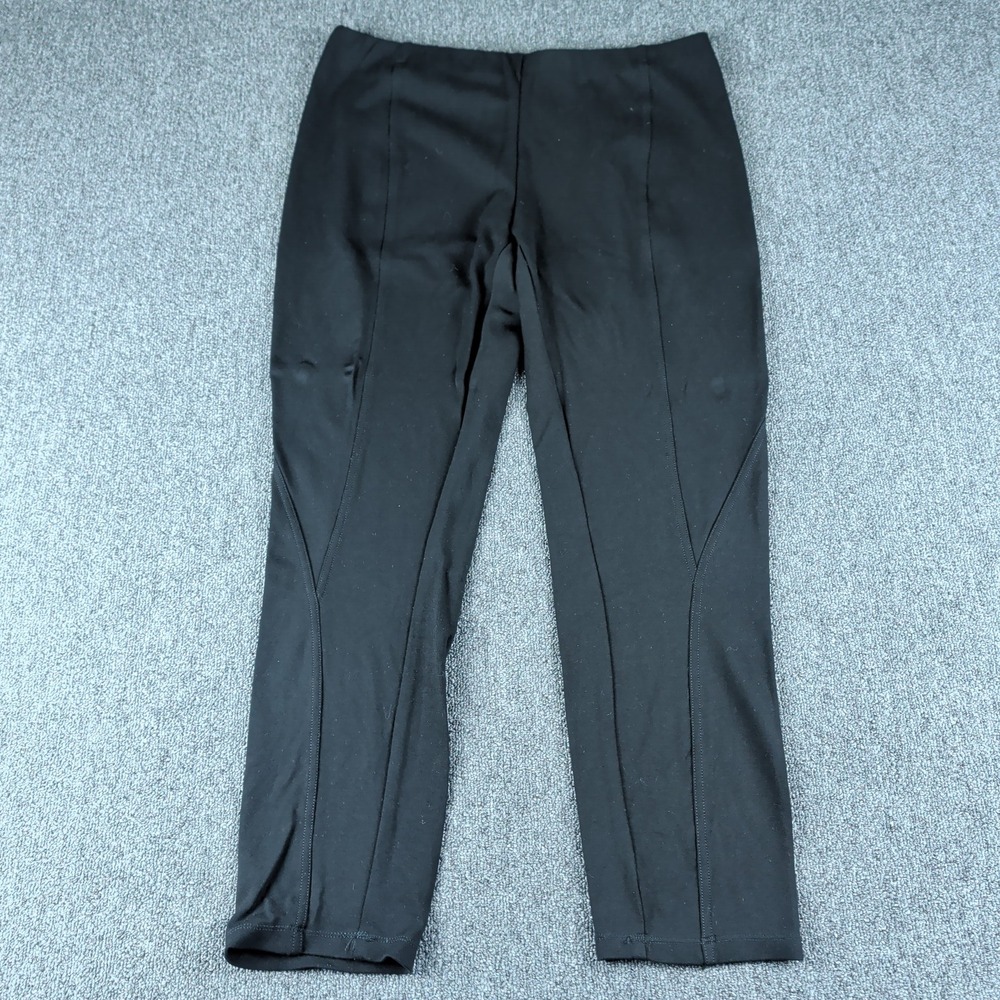 Stella Carakasi Black Architectural Seam Cropped Pull On Pants Womens Size L — photo 2